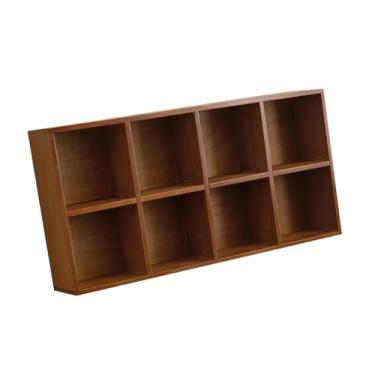 Imagem de Ioensy Prateleira de madeira para exibir cosméticos, armário de parede decorativo para coleção, ideal para escritório, quarto e ambientes internos.