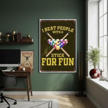 Imagem de Quadro Decorativo De Humor Sinuca-70x50cm Mold Preta - Quadros On-line