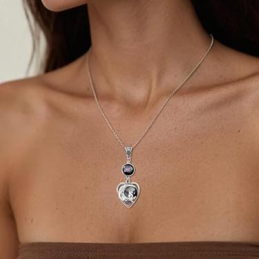 Imagem de Colares de coração para mulheres, corrente pendente de prata dourada, joia de gato, presente de amizade para mulheres, presentes de Natal, Dia dos Namorados, Medium, Latão, Sem Pedra Preciosa