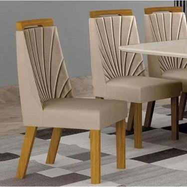 Imagem de Cadeira Para Mesa de Jantar 2 Unidades Liz MDF - Leifer