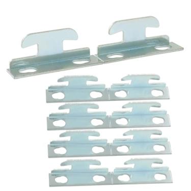 Imagem de suiwotin 10 pçs/5 conjuntos de suportes de varão de cortina, ganchos de parede, suportes individuais de metal resistente para cortinas, gancho de parede para persianas (prata)