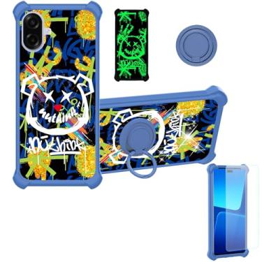 Imagem de Aroepurt Capa compatível com Samsung Galaxy A07 5G / A06 5G [proteção espessa de silicone macio][efeito luminoso] JSL-TYX