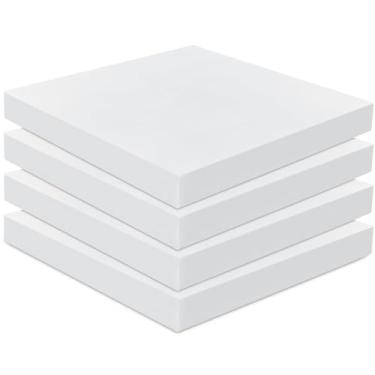 Imagem de Frienda Pacote com 4 7,6 cm x 61 cm x 61 cm estofados de espuma de alta densidade substituição assento quadrado cortado no tamanho sofá de espuma para cadeira de jantar comercial sofás bancos