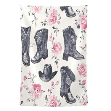 Imagem de STAYTOP Tapeçaria Botas caubói ocidentais tapeçarias para decoração de casa decoração de dormitório sala de estar quarto tapete de parede (80 × 60 pol)