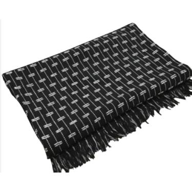 Imagem de Manta Para Sofá Cama Tijolinho Grande Gigante 2,40 x 1,80 Macia Algodão Capa Protetora- Revestimento Luxuoso e Confortável (Preto)