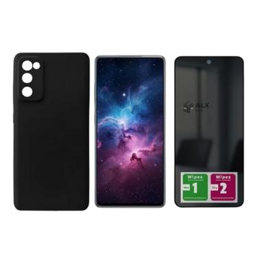 Imagem de Kit Capa Anti Impacto Preta TPU + Película Cerâmica 9D ou Privacidade 3D – Compatível Galaxy S20 FE (Película Privacidade 3D)