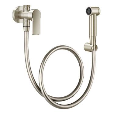 Imagem de Ducha Higiênica Docol Argon 90008488044 com Registro e Derivação Níquel Escovado