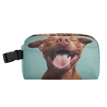 Imagem de TSENQUE Lancheira personalizada Happy Pitbull Laugh Print para trabalho, mulheres, meninas, lancheira isolada para meninos e crianças, linda flor, portátil, pequena lancheira para crianças pequenas