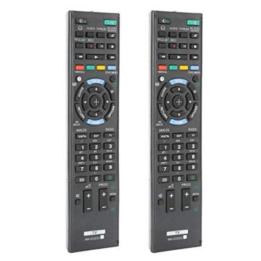 Imagem de Cryfokt Durável 2 Unidades de Controle Remoto de TV Multifuncional Universal para TVs Fácil Acesso a Todos Os Botões Distância Remota 33 Pés para Uso Doméstico Preto