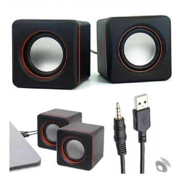 Imagem de Caixa de Som USB Multimídia para Computador e Notebook – Estéreo Potente, Compacta, Portátil com Amplificador Incorporado