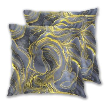 Imagem de Joitme Artworks Conjunto de 2 capas de almofadas decorativas para sofá de cama fofas e cinza, 40,6 x 40,6 cm, 2 peças