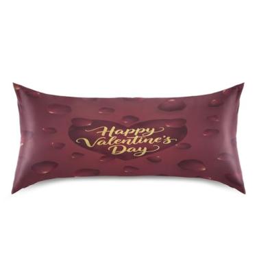 Imagem de Blueangle Fronha de cetim refrescante para cabelo e pele, fronha de pétalas de rosa dos namorados, tamanho king 50,8 x 101,6 cm com fecho de envelope (892)