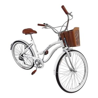 Imagem de Bicicleta Urbana Aro 26 Vintage 6v Branco
