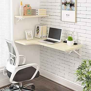 Imagem de Mesa dobrável montada na parede Mesa dobrável flutuante montada na parede Mesa multifuncional montada na parede Mesa de computador portátil para escritório em casa, 4-80 x 60 x 35 cm