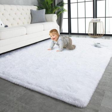 Imagem de Tapete TWINNIS 244x305cm Super Soft Shaggy White Plush
