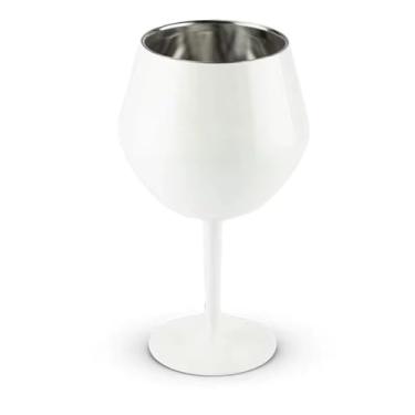 Imagem de Taça Térmica Inox 2 em 1, 400ml, Copo ou Taça com Haste Removível, Isolamento a Vácuo, Elegante (BRANCA)