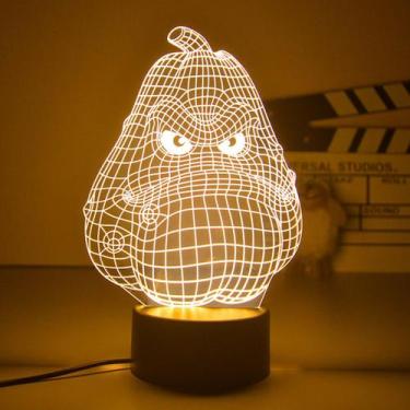 Imagem de Lâmpada de ilusão LED 3D Night Light Plants vs Zombies Squash - Yiweis