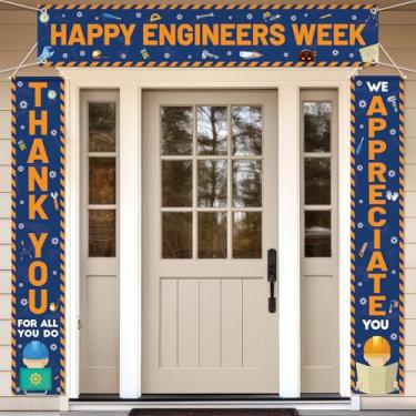 Imagem de Frienda 3 peças Happy Engineers Week Faixa de agradecimento We Appreciate Thank You Engineer Week Artigos de festa decorações para escritório Engenheiros Químicos Civis Entusiastas