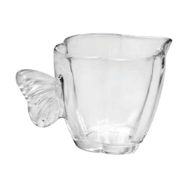 Imagem de Leiteira de Vidro 230 ml Vidro Elegante Transparente para Leite Cafe Creme e Molhos