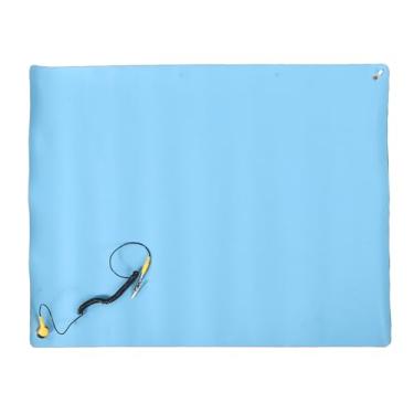Imagem de MAVIS LAVEN Tapete Anti Estática, Tapete ESD para Reparo Eletrônico, de Borracha Flexível para Estação de Trabalho Com Cabo de Aterramento de 1,8 Metros, 67x51 Cm, Proteção