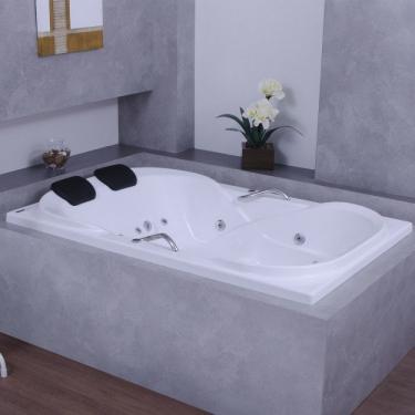 Imagem de Banheira Hidromassagem Astra Due Maggiore Luxo 180cmx120cmx44cm 04 Jatos Acrílico P1 com Aquecedor 220v