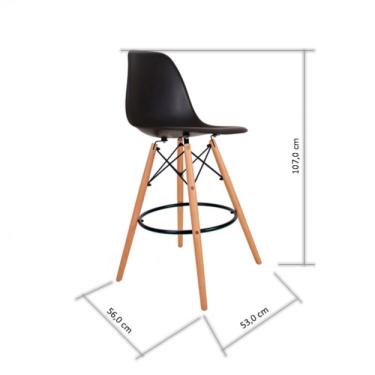 Imagem de Kit 2 Banquetas Dsw-m Eames Empório Tiffany Rosa