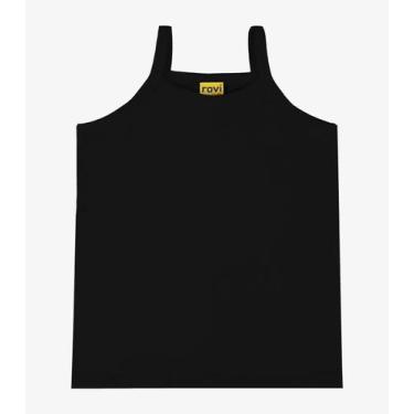Imagem de Regata De Alça Infantil Feminina Rovi Kids Preto, Preto, 2