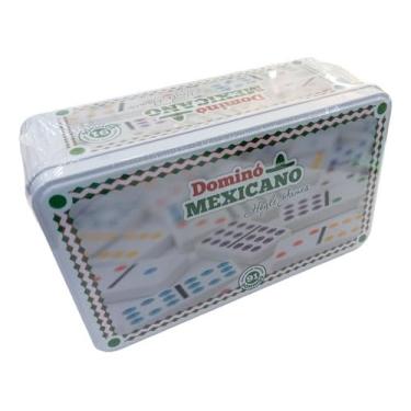 Imagem de Jogo De Dominó Mexicano 91 Peças Lata Marca Hoyle