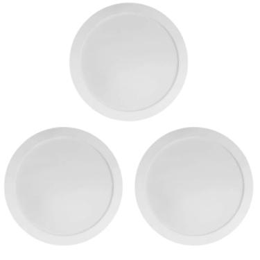 Imagem de KIT 3 PAINEL LED SUPER ABS EMBUTIR 18W BIV 6500K REDONDO OUROLUX