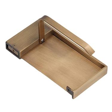 Imagem de Mingzhe Prateleira de Suporte de Higiênico Dourado, Suporte Higiênico Cobre Durável Com Prateleira para Decoração Banheiro (tecido para celular antigo)