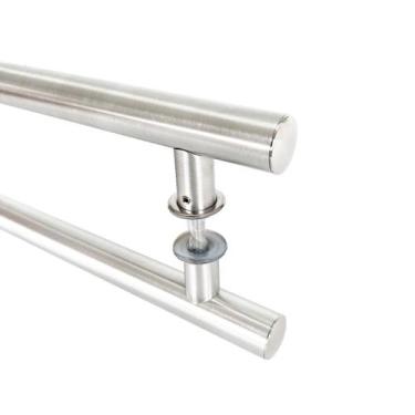 Imagem de Puxador Para Porta Tubular Duplo Em Alumínio 40cm - DECORPLACE