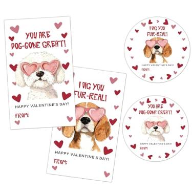 Imagem de 40 etiquetas adesivas Happy Valentine's Day - olhos cheios de amor - 20 adesivos retangulares e redondos adequados para envelopes, selos de caixa, presentes de dia dos namorados e decorações de caixa