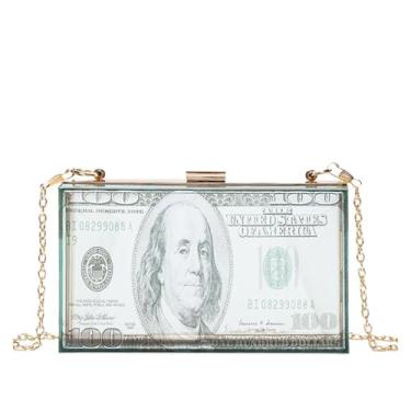 Imagem de EZZON Bolsa feminina de acrílico diamante bolsa clutch bolsa de telefone, Azul claro, One Size