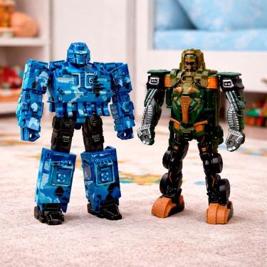 Imagem de Brinquedo Soldado Robô Acessórios Transforma Carro Kit 2pçs