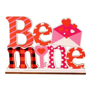 Imagem de BLWOTMOR Placa de Mesa para O Dia Dos Namorados, Placa Decorativa de Madeira, Motivo de Coração, Multicolorida, Design Elegante, Beleza para Presentear, Ser meu