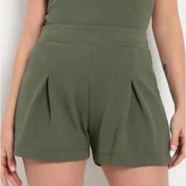 Imagem de Short Com Recortes - Verde Escuro - Morena Rosa 171475-Feminino