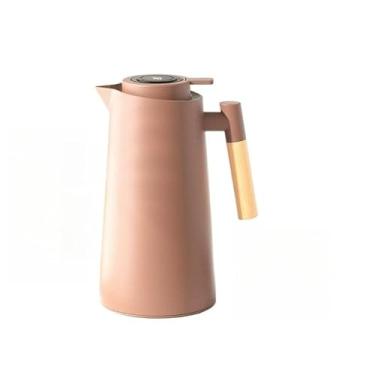 Imagem de Garrafa Térmica Com Termômetro Ideal Para Café Chás E Água(Marrom)