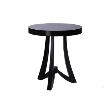 Imagem de Pequena mesa redonda de madeira moderna, mesa lateral móvel simples, mesa de centro ao lado do sofá, mesa de centro pequena mesa de centro mesa de canto de cabeceira simples