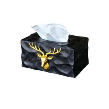 Imagem de Capa de caixa de lenços de papel multifuncional caixa de lenços de papel resina organizador de mesa reutilizável suporte de caixa de lenços faciais para escritório em casa suporte de caixa de lenços