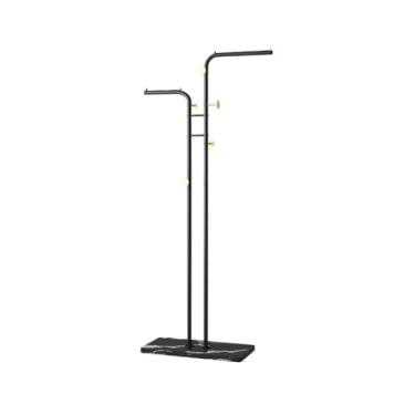 Imagem de KHUTRW3D Suporte para chapéu, cabideiro, metal, autônomo, suporte de chapéu com 5 ganchos para armário, quarto, entrada, sala de estar, árvore