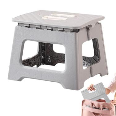 Imagem de Banco Step Dobrável,Cadeira Portátil com Alça | Banco para Casa de Banho | Para Crianças e Adultos Utilização em Casa Cozinha Quarto Escritório Jardim Campismo