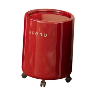 Imagem de Ｂｅｓｇａ Lixeira com Rodas, Cesto de Lixo, Balde para Papel, Ideal para Quarto e Escritório, Vermelho
