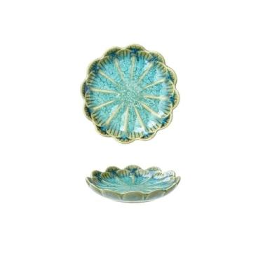 Imagem de Prato de molho de soja, prato de cerâmica, prato de imersão retrô, pratos de molho de soja, pratos de lanche para casa (verde)