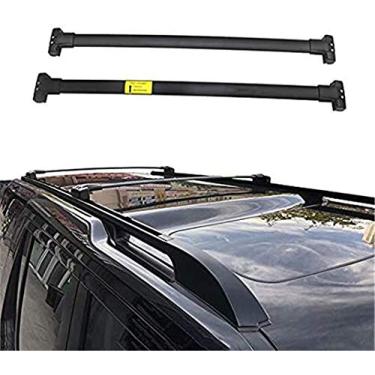 Imagem de YiXi-Partswell 2 peças de rack de teto barras transversais bagageiro de aço inoxidável adequado para Discovery 3 Discovery 4 LR3 LR4 2003-2016 - Preto