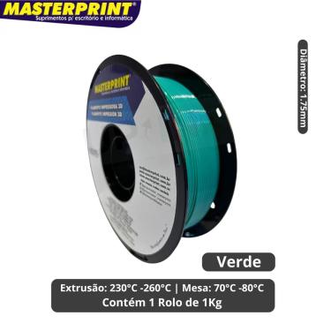 Imagem de Filamento 3D - PETG Verde - Rolo 1KG (1.75mm)
