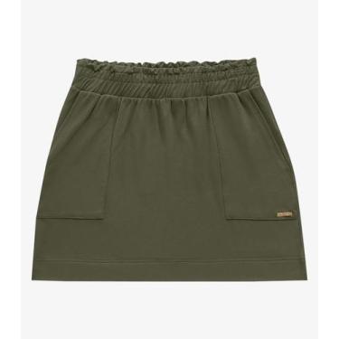 Imagem de Saia Curta Feminina Molecotton de Viscose Rovitex Verde, G, Verde