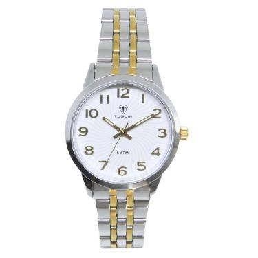 Imagem de Relógio Feminino Tuguir Analógico 9182C Prata e Dourado-Feminino