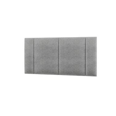 Imagem de Cabeceira Casal Estofada Com Led Linho Cinza