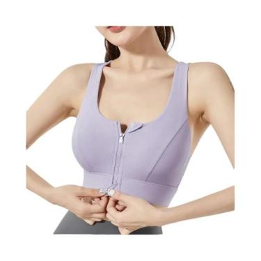 Imagem de Sutiã Esportivo De Alta Performance Com Zíper Frontal, Secagem Rápida,