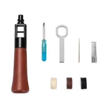 Imagem de Kit De Costura Em Couro Com Agulha E Linha, Ferramentas DIY Para Artes